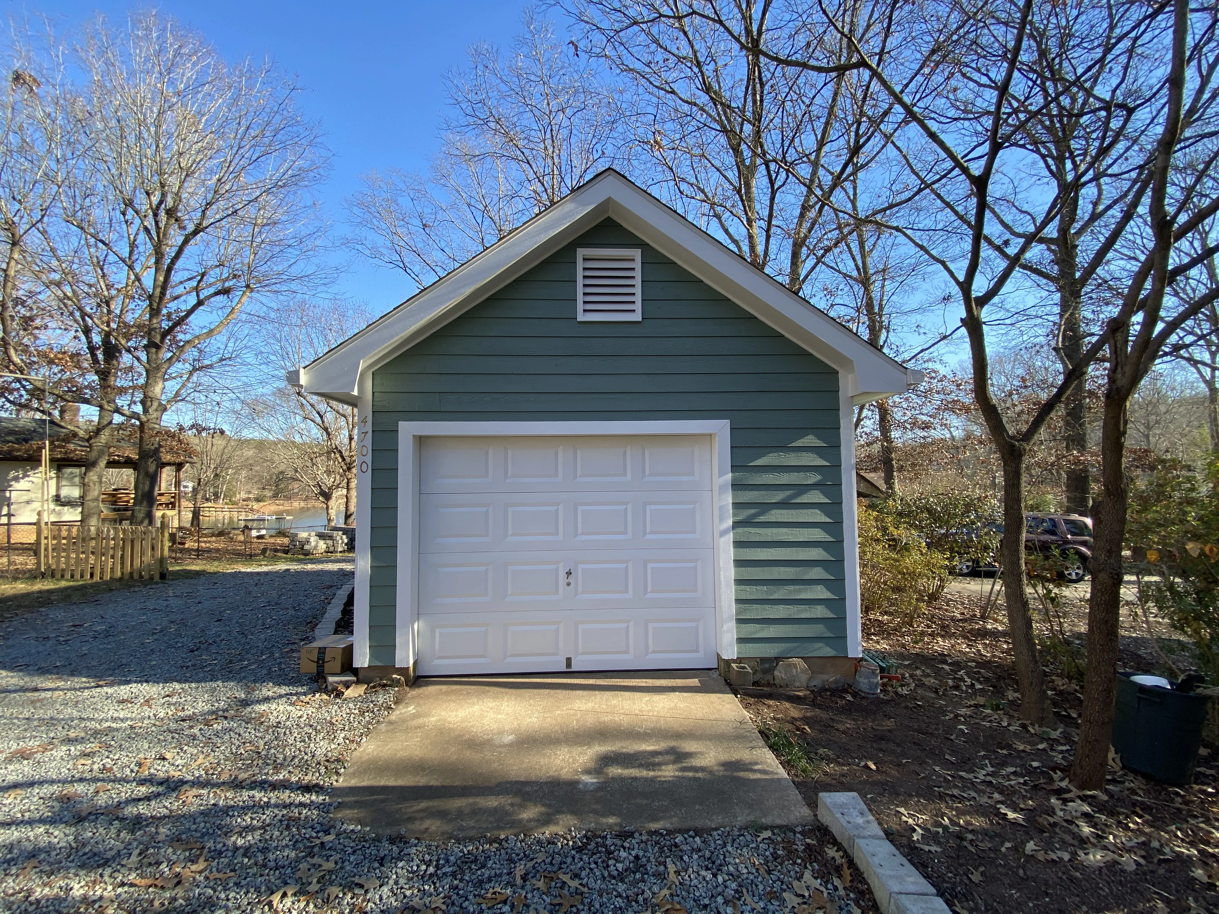 Completed garage painting transformation